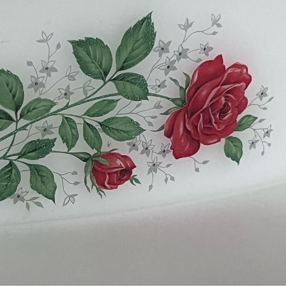 Acropal red rose bakeware - casserole - rare  